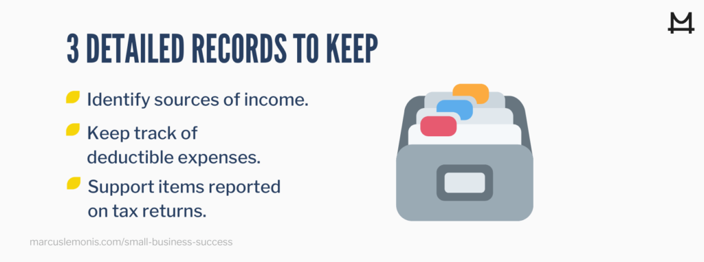 Three important items to keep detailed records of