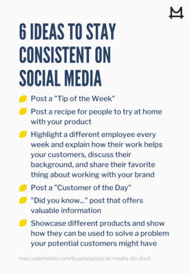 Six ideas to stay consistent on social media
