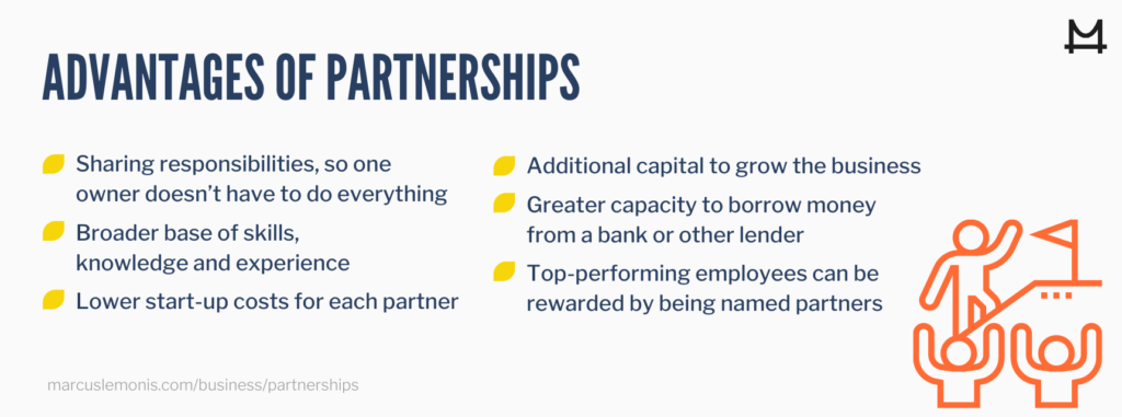 List of the advantages of partnerships