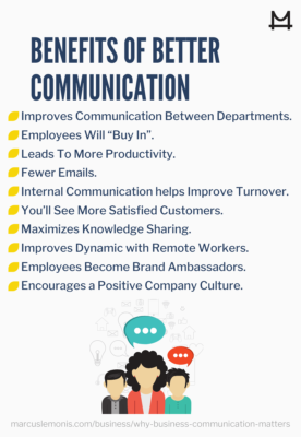 Different benefits of better communication in business