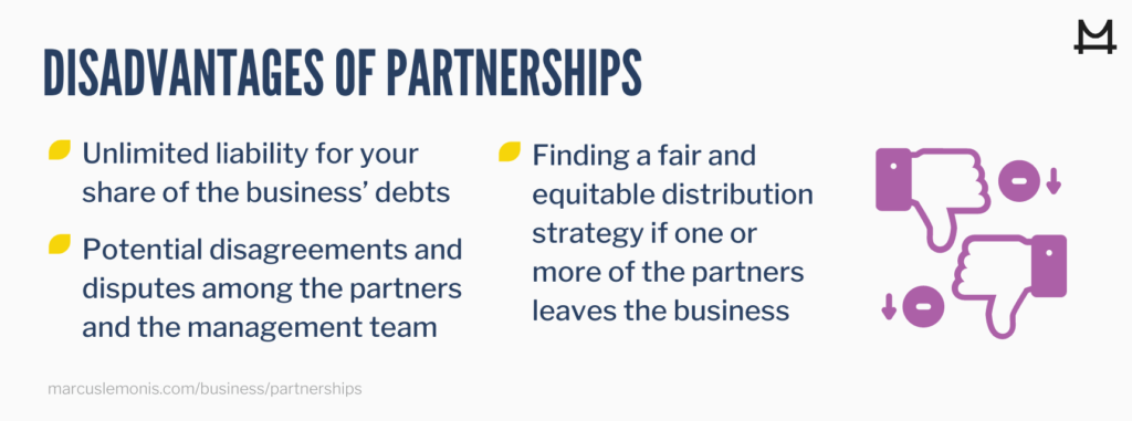 List of the disadvantages of partnerships