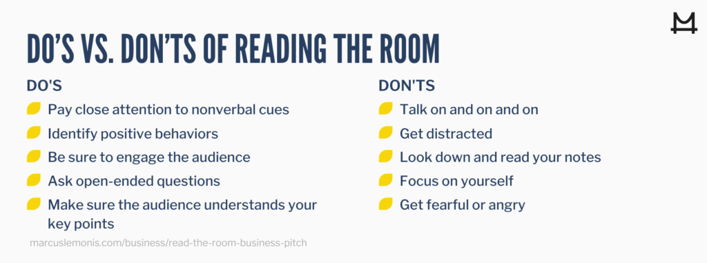 Do’s and don’ts of reading the room