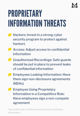 Proprietary information threats and how to avoid them