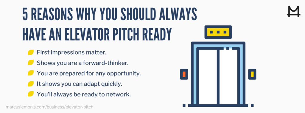Five reasons why you should always have an elevator pitch ready