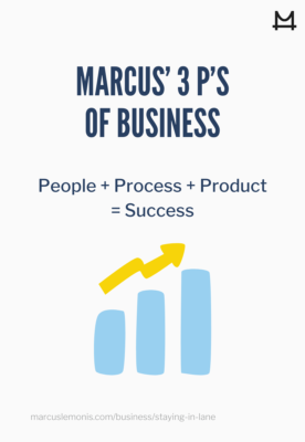 Marcus’ three p’s of business for staying in your lane