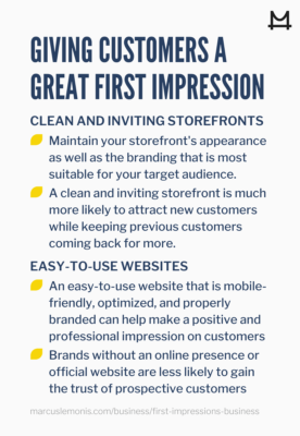 Tips for making a great first impression with potential customers