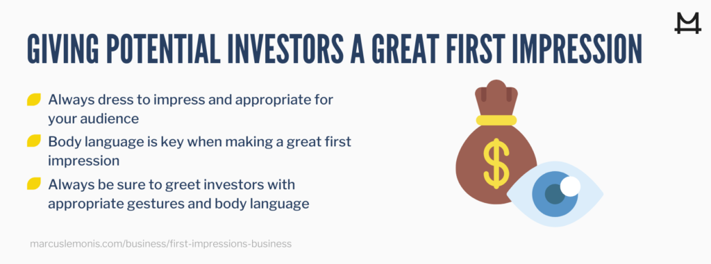 Tips on how to give potential investors great first impression