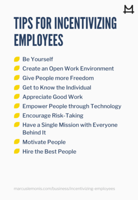 Tips for incentivising employees
