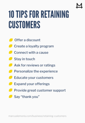 Ten tips for successfully retaining customers