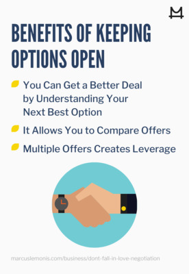 List of the benefits of keeping options open.