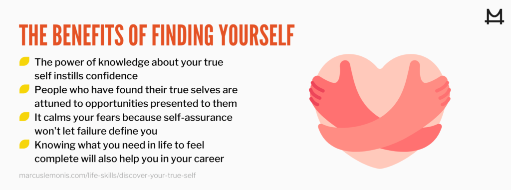 List of benefits that result from finding yourself
