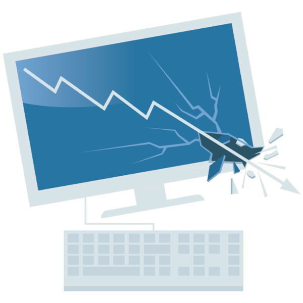Broken desktop as a result of partner damage