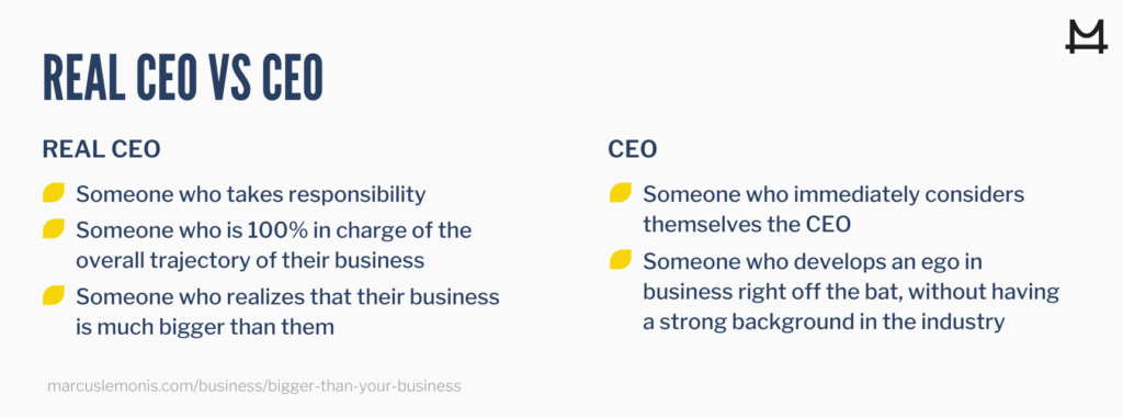 Comparing the difference between a real CEO and just someone with the title of CEO
