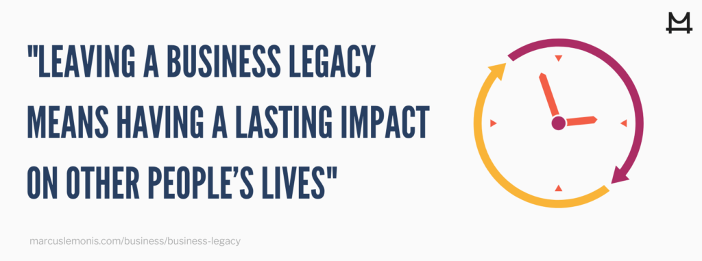 The definition of a business legacy.