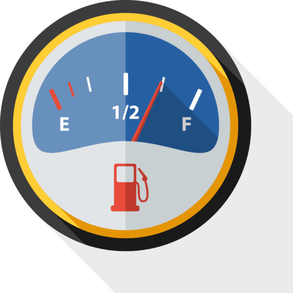 Image of dashboard gas meter