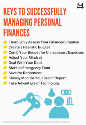 List of ways on how to successfully manage your personal finances