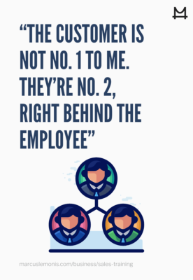 A quote from Marcus about the importance of employees.