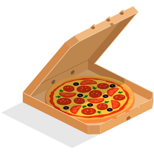 Image of a pizza in a pizza box.