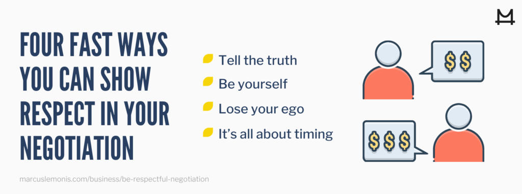 The four fast ways you can show respect in your negotiation.
