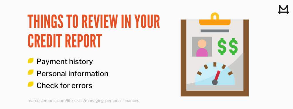 List of things you should review in your credit report