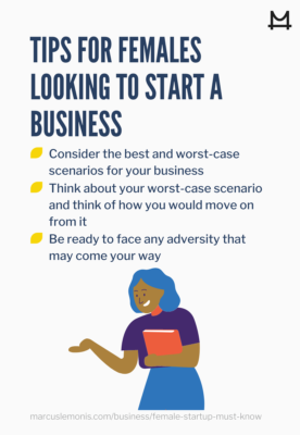 List of tips for females looking to start a business