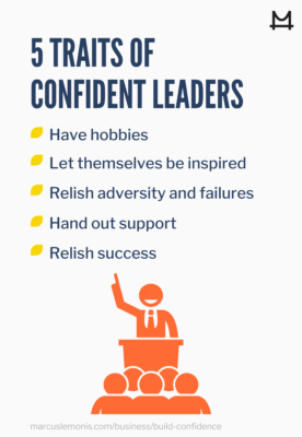 List of traits that confident leaders have.