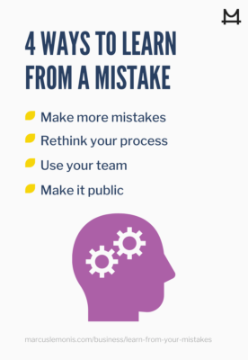 List of ways to learn from a mistake.