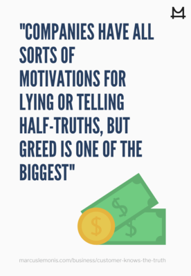 List of Reasons Why Companies Lie