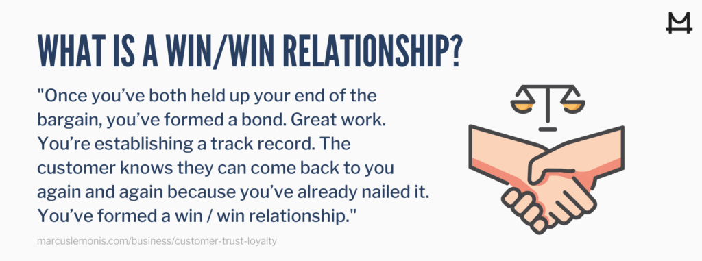 he definition of win / win relationships.