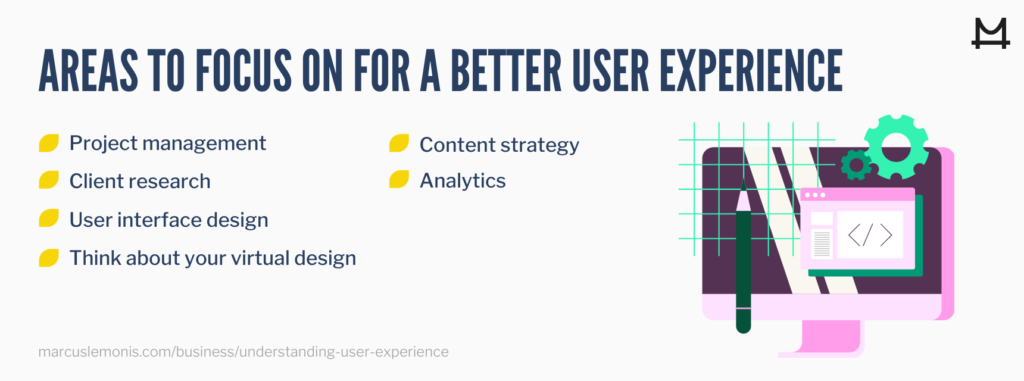 areas to focus on for a better user experience
