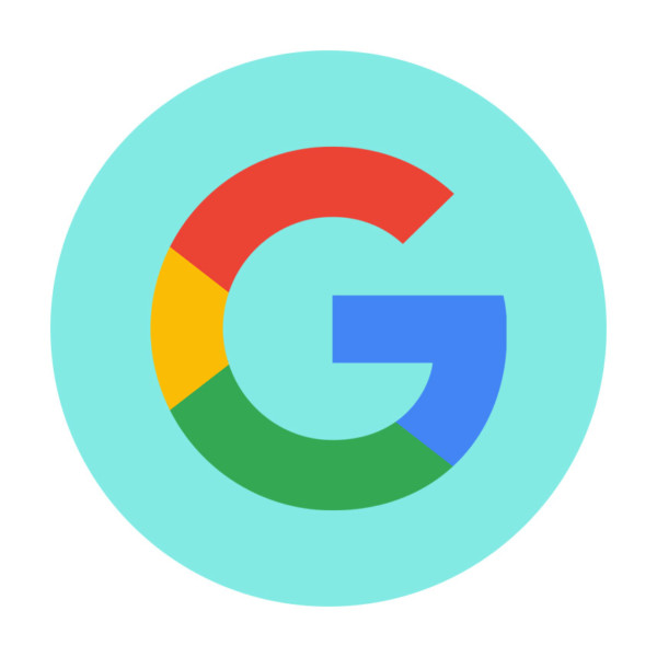 Google logo on a blue backdrop