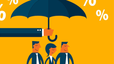 3 people under an umbrella representing net promoter score