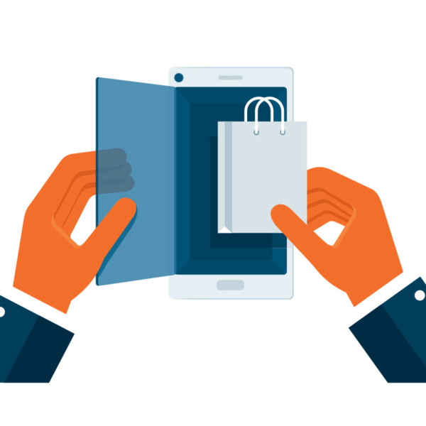shopping via content marketing on their phone