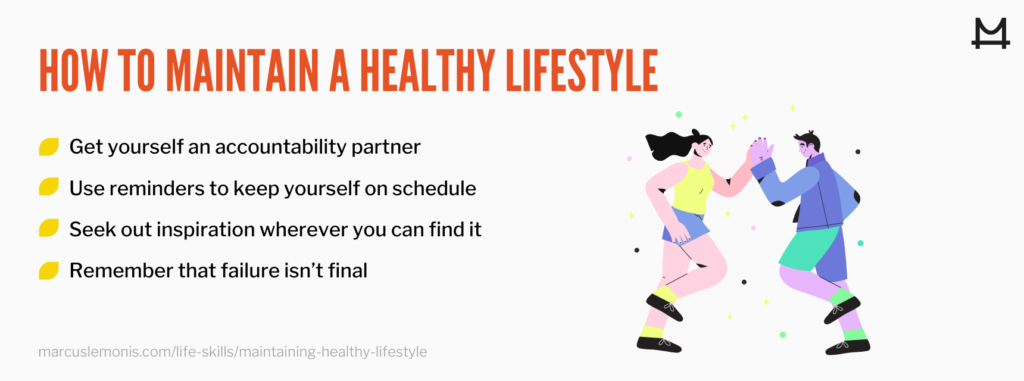 List of ways to maintain a healthy lifestyle