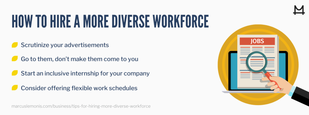 List of ways to hire a more diverse workforce