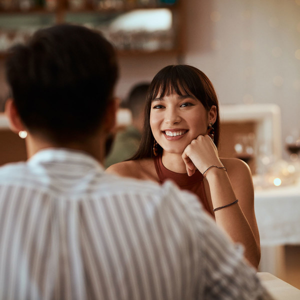 Image of a woman on a date.