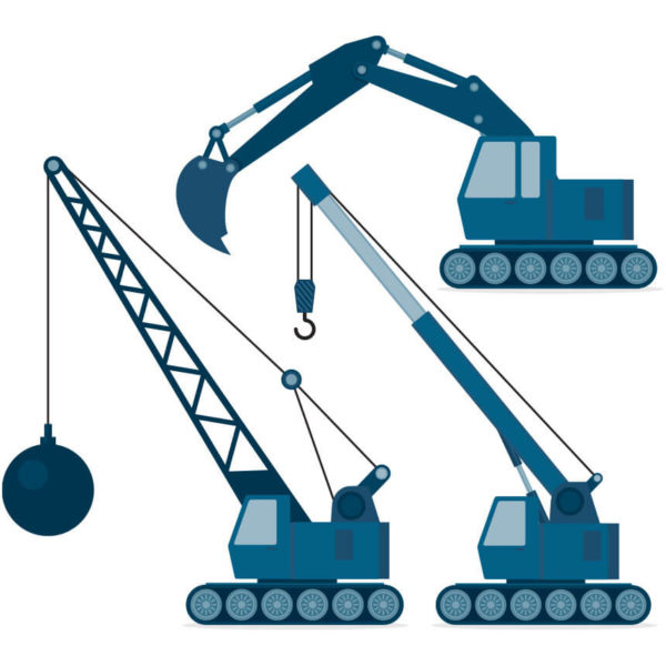 Image of various construction vehicles