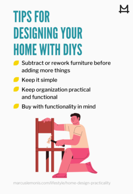 Infographic of DIY Home design tips
