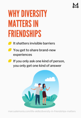 List of reasons why diversity matters in friendships