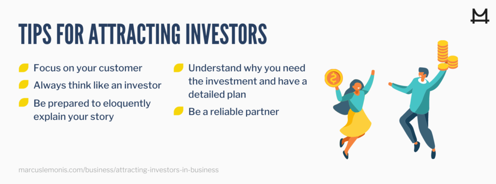 Image of tips for attracting investors
