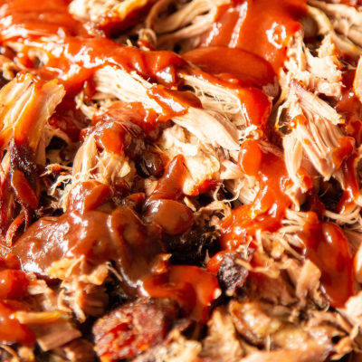 Image of pulled pork with barbecue sauce