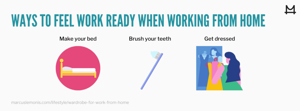 List of benefits of getting dressed for work from home