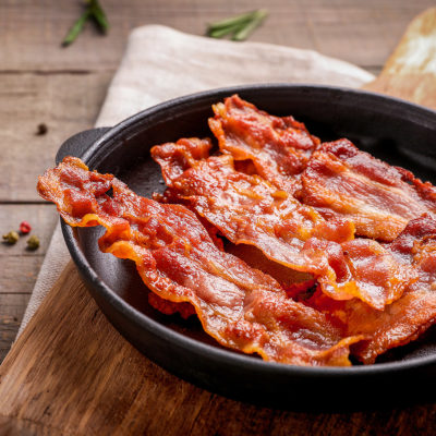 Image of bacon in a pan