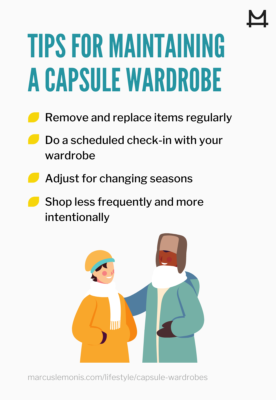 List of tips for maintaining a capsule wardrobe